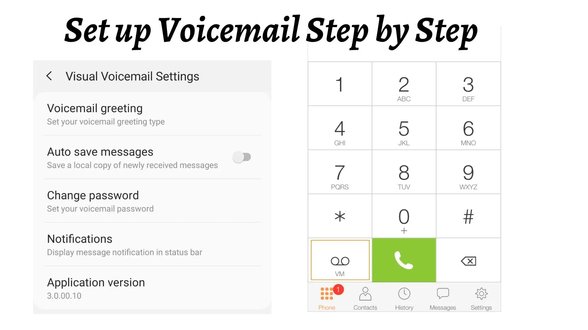 Voice mail Step by step